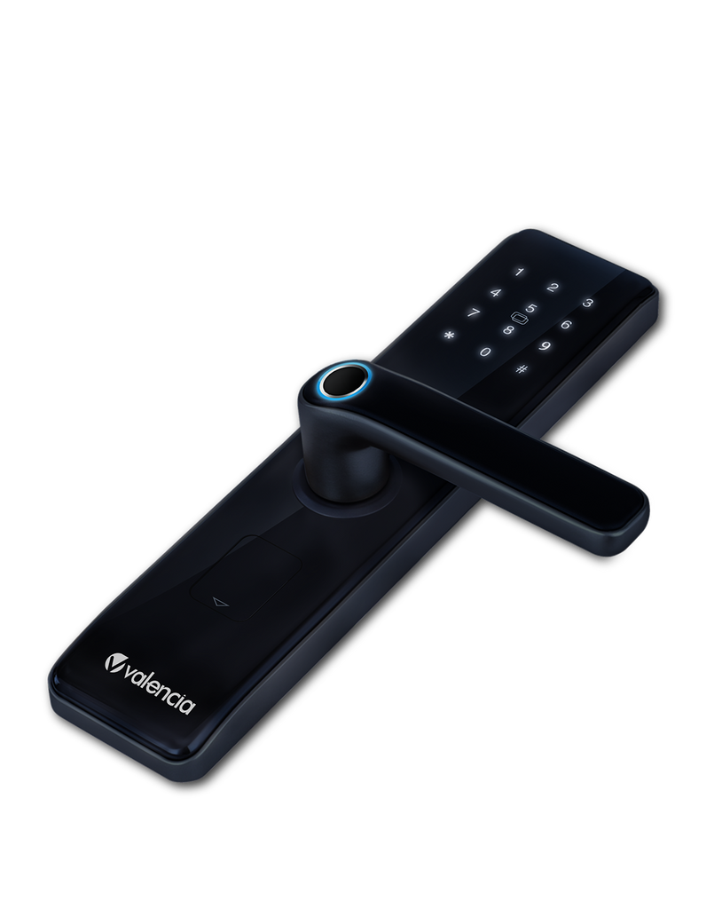 Bella Smart Door lock with Fingerprint, RFID, PIN Access, Black