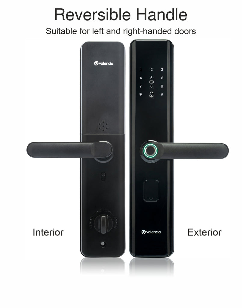 Hola Smart Door lock with Fingerprint, RFID, PIN Access, Black