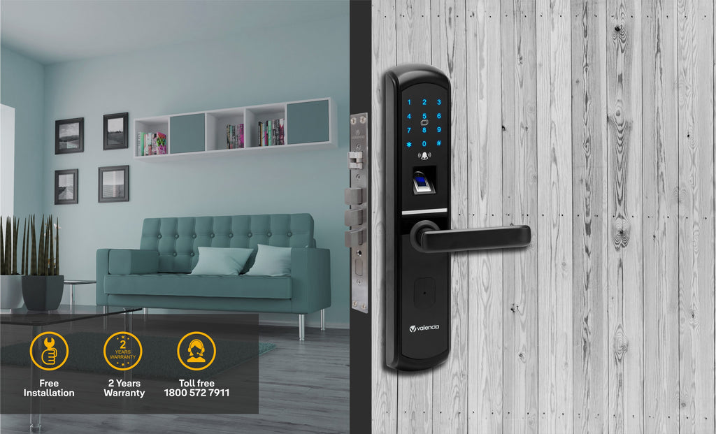 Filip Smart Door lock with Fingerprint, RFID, PIN Access, Black
